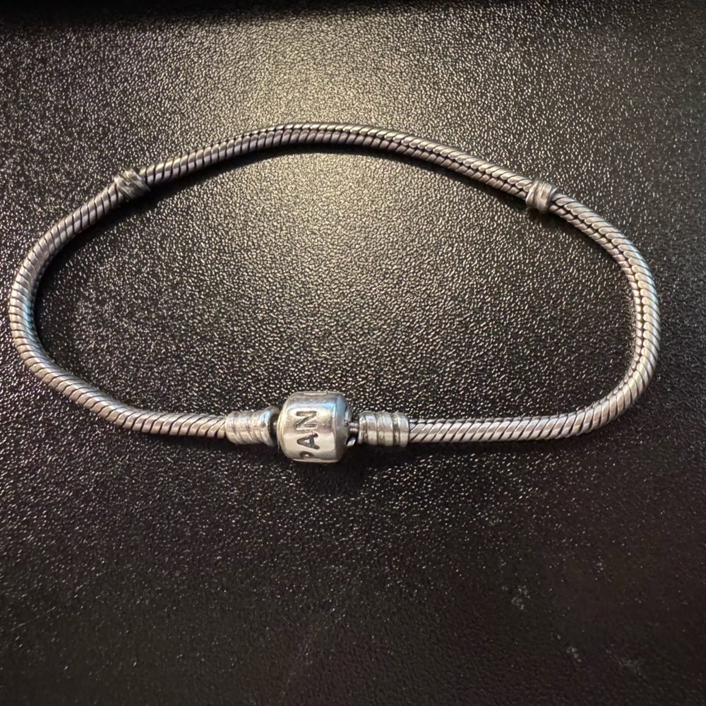 Pandora Moments Barrel Clasp Sterling Silver Charm Bracelet